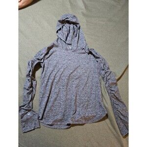 ATHLETA GIRL size 14/XL Hoodie Light Weight Ruched Sleeves Pullover Base Layer